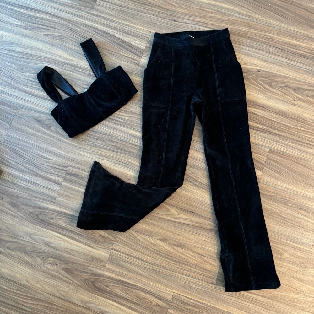 Alo Corduroy Winter Break Flare Pant + Bra Set